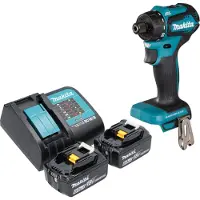 Makita DDF 083 SG Perceuse-visseuse sans fil 18 V 40 Nm 1/4'' Brushless + 2x batterie 6,0 Ah + chargeur