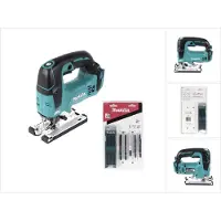Makita DJV182Z Scie sauteuse sans fil 18V Brushless + Lames de scie 14 pcs. - sans batterie, sans chargeur
