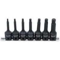 Bgs Jeu d'extracteurs de vis entraînement carré intérieur 12,5 mm (1/2") pour hexagones intérieurs défectueux 4 - 12 mm 7 pces - 7004