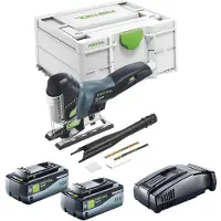 Festool CARVEX PSC 420 EB-Basic Scie sauteuse pendulaire sans fil 18 V 120 mm Brushless + 2x batterie 8,0 Ah + chargeur rapide + Systainer