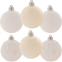 Kadax Boules de Noël en plastique, set de 6 boules, W