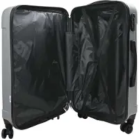 vidaXL Valise avec serrure 3 pcs argent 50 x 31 x 78 cm ABS plastique