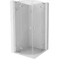 Mexen Lunar L cabine de douche quart de cercle pivotante 90 x 90 cm, transparent, chrome - 833L-090L-090P-01-00