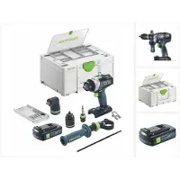 Festool TPC 18/4 I-Basic-Set Perceuse-visseuse à percussion sans fil 18 V 75 Nm Brushless + 1x batterie 3,0 Ah + Systainer - sans chargeur