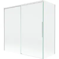 Mexen Rox Pare-douche pour baignoire, coulissant 2 fois 160 + 75 x 150 cm, transparent, blanc - 8C9-160-075-20-00