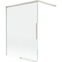 Mexen Rox Pare-bain coulissant à 2 volets 120 x 150 cm, transparent, nickel brossé - 8C9-120-003-97-00