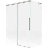 Mexen Rox L Pare-bain, à 2 volets, coulissant, 120 + 70 x 150 cm, transparent, nickel brossé - 8C9L-120-070-9 ?