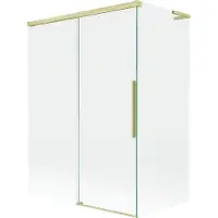 Mexen Rox L Paroi pliante pour baignoire à 2 volets coulissants 120 + 70 x 150 cm, transparent, or brossé - 8C9L-120-070-55-00