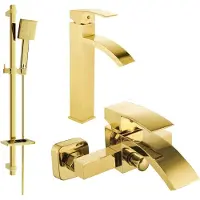 Mexen Libra DQ45 set de baignoire, Gold - 745113DQ45-50