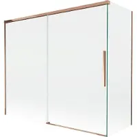 Mexen Rox Paroi de douche à deux portes 180 + 80 x 150 cm, transparent, or rose - 8C9-180-080-60-00