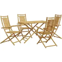 vidaXL Ensemble de jardin 5 pièces en bambou