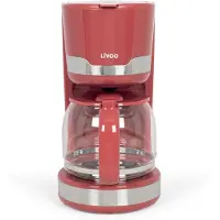 Livoo Cafetière avec filtre permanent 14 tasses DOD201RC rouge