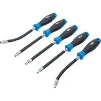 Bgs Jeu de tournevis flexibles à manche rond profil E E 4 - E 8 Longueur de lame 150 mm 5 pces - 70019