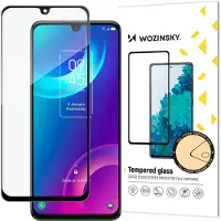 Wozinsky Protection intégrale de l'écran du TCL 30 5G, verre trempé 9H durable avec cadre résistant aux dommages, noir