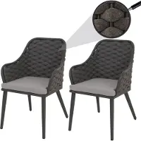 Mendler Chaise de jardin -O16 (lot de 2)