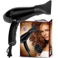 Emerio Sèche-cheveux – 2 vitesses – 3 niveaux de température – Air froid – Ionisation – Buse de coiffage + diffuseur – 2200 W – HD-122192