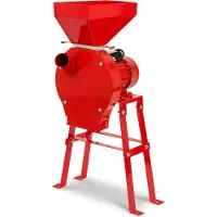 Eberth Moulin à céréales électrique équipé d'un puissant moteur électrique de 1 100 watts, capacité de 240 kg/h, moulin à grains doté d'une lame tranchante en acier inoxydable avec socle