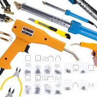 Rosfix Kit de Soudage Plastique BL80W + Agrafeuse + 800 Agrafes – 600 °C, 230 V, 8 Types | Réparation, Automobile, Bricolage, Outils pour Plastique
