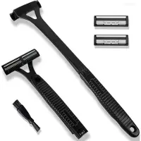 INF Rasoir dorsal pliable avec lames remplaçables Black