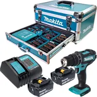 Makita DHP 482 Z Perceuse-visseuse à percussion sans fil 18 V 62 Nm Solo - sans batterie, sans chargeur