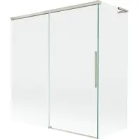 Mexen Rox L Panneau de baignoire à 2 volets coulissants 150 + 70 x 150 cm, transparent, nickel brossé - 8C9L-150-070-97-00