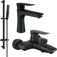 Mexen Axel DB72 SET mitigeur bain et lavabo, noir (73803DB72-70)