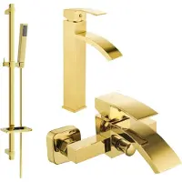 Mexen Libra DQ77 set de baignoire, Gold - 745113DQ77-50