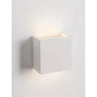 Lyora Applique murale carrée Sensia blanc 12,5 cm