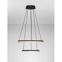 Nova Luce Suspension noire Lonela double