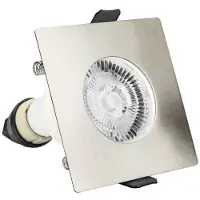 Lyora Spot encastré en acier inoxydable EvoFire GU10 - carré
