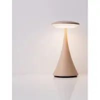 Nova Luce Lampe de table Elbo brun sable rechargeable par USB