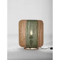 Nova Luce Lampe de table Dena Ø 33cm marron avec vert