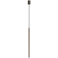 Lyora Suspension LASER, finition chocolat satiné, 1xG9x10W, métal, dimensions : 205 x 5,5 x 5,5 cm, IP20, Lighting