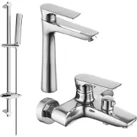 Mexen Axel DB72 SET mitigeur bain et lavabo, chromé (73813DB72-00)