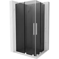 Mexen Velar L Duo cabine de douche coulissante 100 x 90 cm, graphite, blanc - 871-100-090-02-43-20