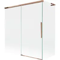 Mexen Rox L Paroi pliante pour baignoire, à 2 volets, coulissante, 150 + 70 x 150 cm, transparent, or rose - 8C9L-150-070-60-00