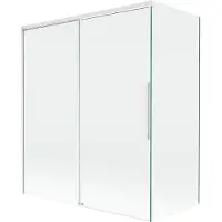 Mexen Rox, support de baignoire coulissant en deux parties 140 + 70 x 150 cm, transparent, blanc - 8C9-140-070-20-00