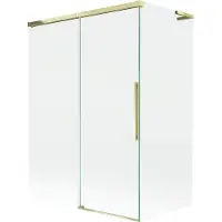 Mexen Rox L Panneau pour baignoire à 2 volets coulissants 120 + 70 x 150 cm, transparent, doré - 8C9L-120-070-50-00