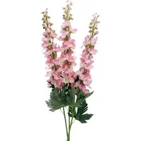Viana Delphinium artificiel rose 82 cm, lot de 3 - Fleurs décoratives, fleurs en soie, plus vraies que nature, plantes artificielles, lot de 3