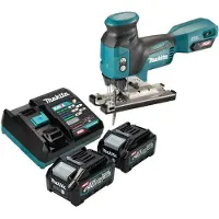 Makita JV 001 GM201 Scie sauteuse sans fil 40 V max. 135 mm Brushless + 2x batterie 4,0 Ah + chargeur