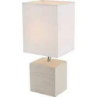 Globo Lighting Lampe de table élégante Geri crème avec capuche blanche