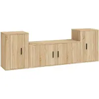 vidaXL Ensemble d'armoires TV 3 pièces en bois composite chêne Sonoma