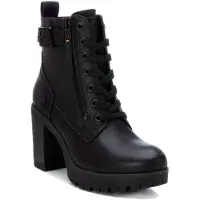Refresh pour femme. 17123202-NEGRO Bottines avec boucle -Hauteur du talon 8cm- noir (39), 5 à 8 cm, Lacets, Fermeture éclair, Casuel, Imitat