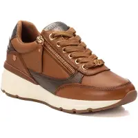 Carmela pour femme. 16182502-CAMEL Baskets en cuir 161825 marron (40), 3 à 5 cm, Fermeture éclair, Casuel