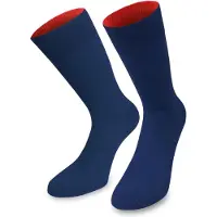 Normani Chaussettes 'Bi-Color' marine / rouge