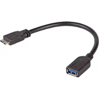Akyga Adaptateur USB - AK-AD-30 - USB A 3.0 vers Micro USB 3.0 - 15 cm - Haute qualité