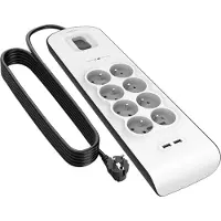 Belkin Parasurtenseur BSV804 - 8 prises, 2xUSB/2.4A, 2m