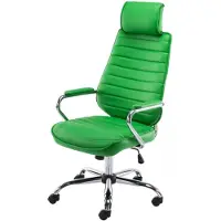 CLP Chaise de bureau Rako V2 en similicuir réglable en continu avec mécanisme de bascule, couleur:vert
