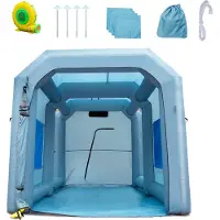 Vevor Cabine de Peinture Gonflable 4x2,95x2,75 m Tente Peinture Gonflable Automobile en Oxford 210D avec Système de Filtration 1 Souffleur 950 W Station de Travail pour Pose de Peinture Atelier Garage