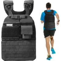Vevor Gilet de poids 40 lbs veste de poids réglable hommes femmes équipement d'entraînement pour la musculation et l'endurance course perte de poids noir